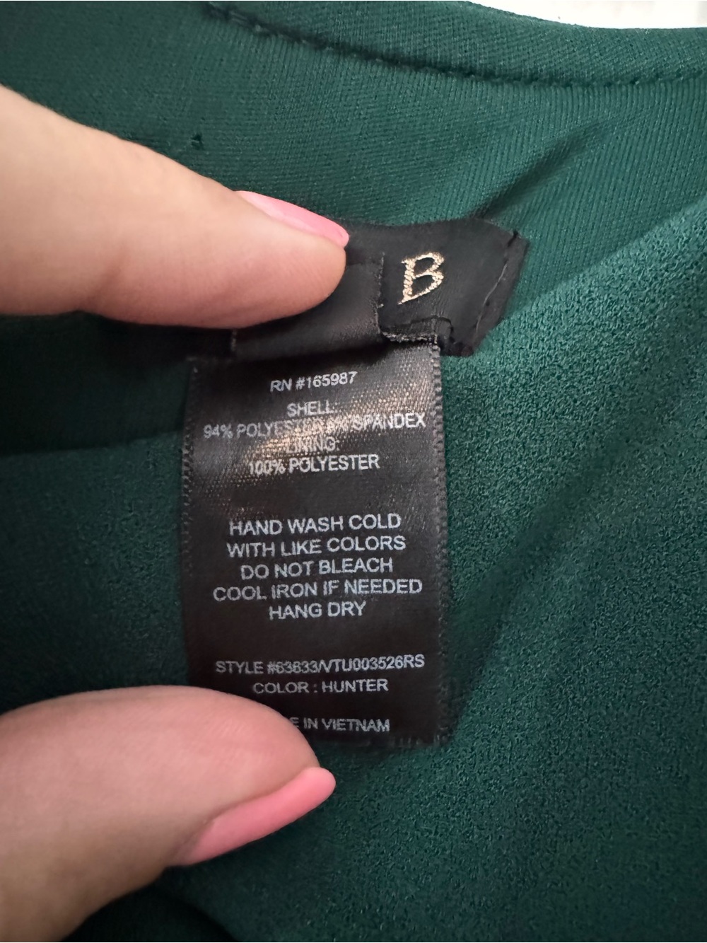 Off-Shoulder Emerald Green Dress with Spaghetti Straps - Picture 3 of 6
